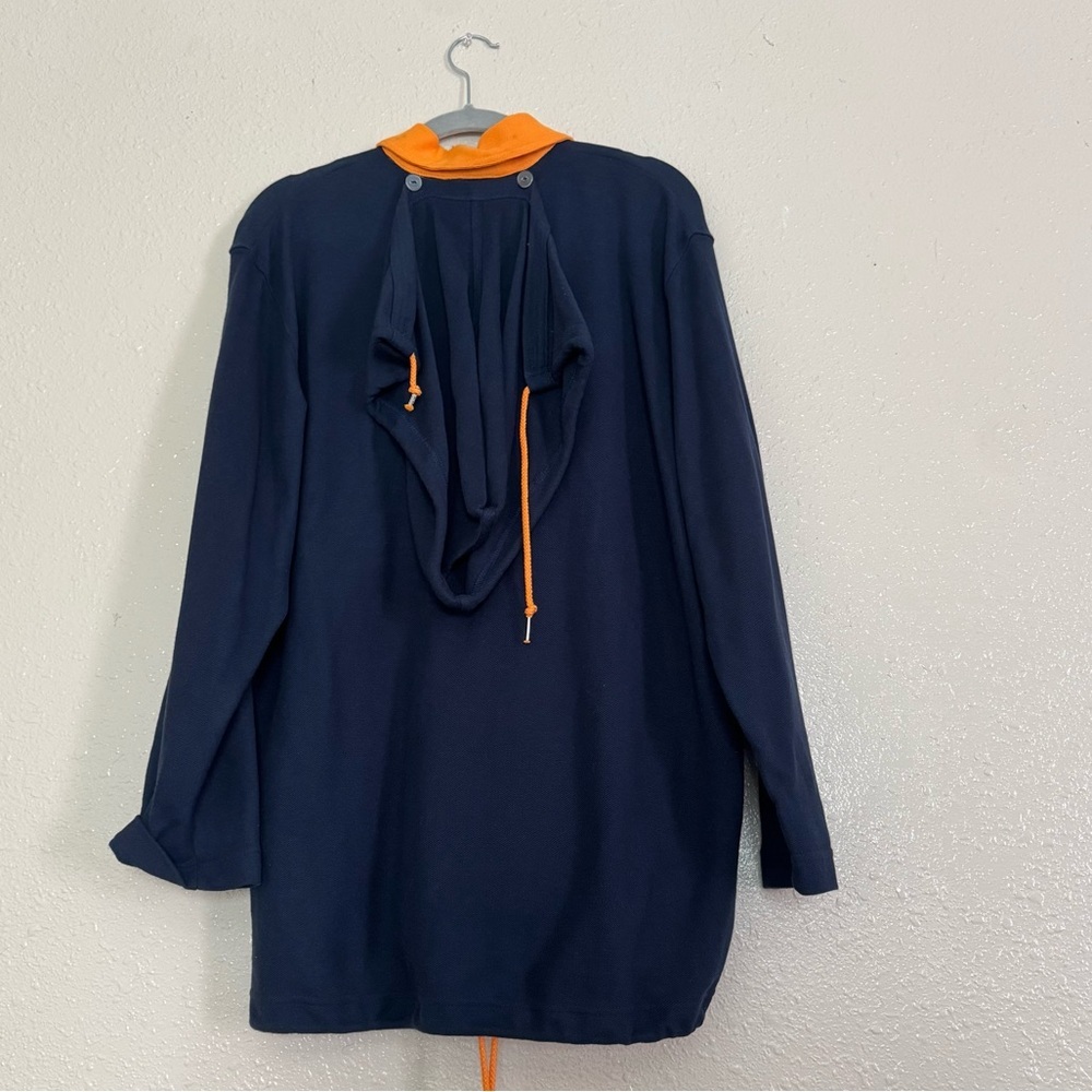 Liz Claiborne Vintage Nautical Hooded Zip Up Sweater - Picture 2 of 6